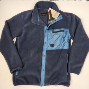 NEW Mountain Standard Colorado Mens Snap Button Mock Neck Polartec Fleece L